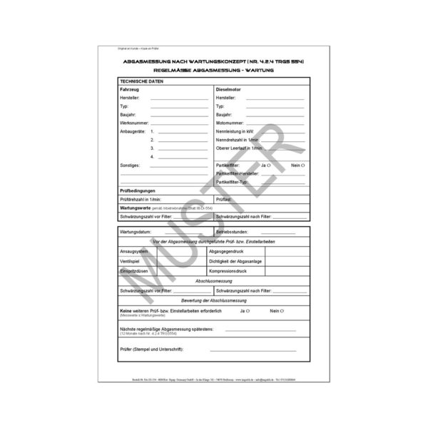 Inspection Certificate - RA-DI-554